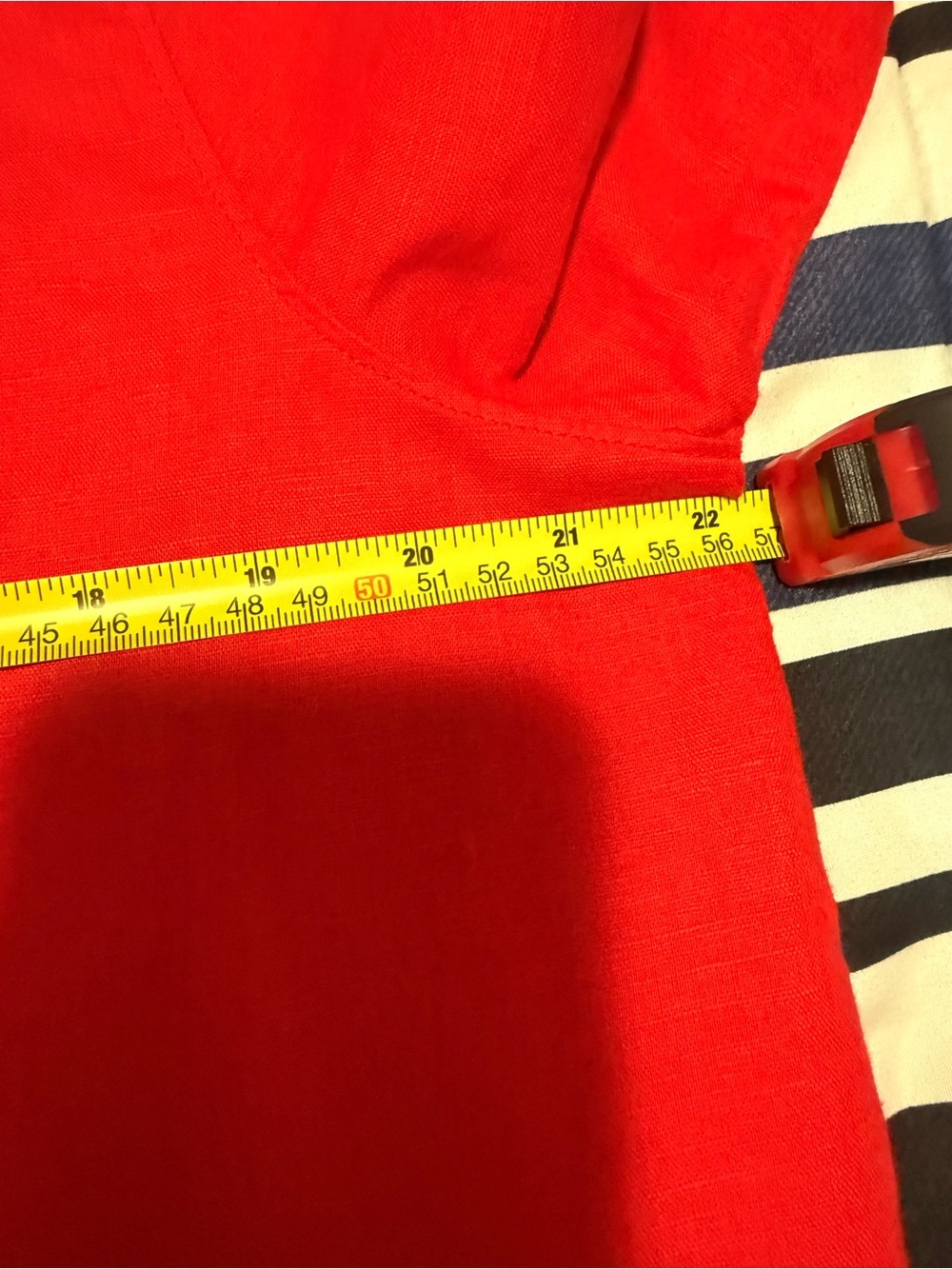 J.Crew Orange Red Linen Button-Down Long Shirt Dress Tunic Size XL - Picture 12 of 13